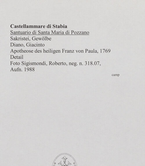 Rückseite von Sigismondi, Roberto [http://creativecommons.org/licenses/by-nc-sa/4.0/] Apotheose des heiligen Franz von Paula - Detail, bh564848_recto. Foto: Sigismondi, Roberto.