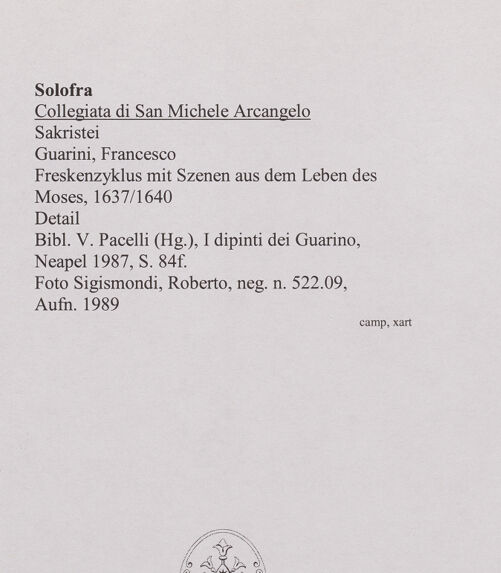 Rückseite von Sigismondi, Roberto [http://creativecommons.org/licenses/by-nc-sa/4.0/] Freskenzyklus mit Szenen aus dem Leben des Moses - Detail, bh564864_recto. Foto: Sigismondi, Roberto.