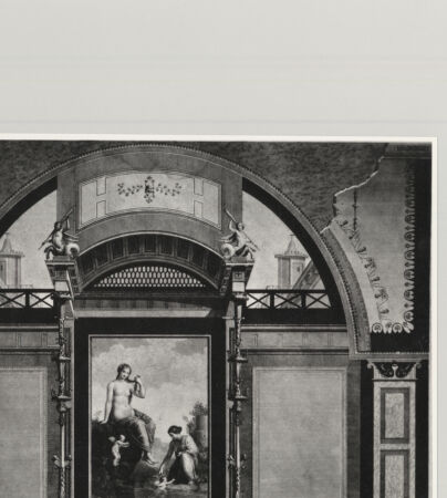 Rückseite von DAI [http://creativecommons.org/publicdomain/mark/1.0/] Serie antiker Wandgemälde der Villa Negroni in RomWanddekoration mit zwei Nymphen und badenden Eroten (Raum C) - , bh566869. Foto.