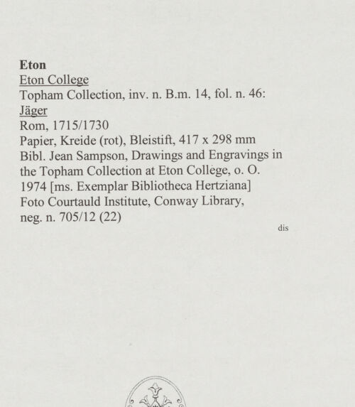 Rückseite von Courtauld Institute, Conway Library [https://www.deutsche-digitale-bibliothek.de/content/lizenzen/rv-ez/] Jäger - , bh567991_recto. Foto.