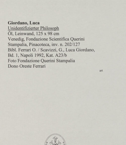 Rückseite von Fondazione Querini Stampalia [https://www.deutsche-digitale-bibliothek.de/content/lizenzen/rv-ez/] Unidentifizierter Philosoph - , bh571981_recto. Foto.