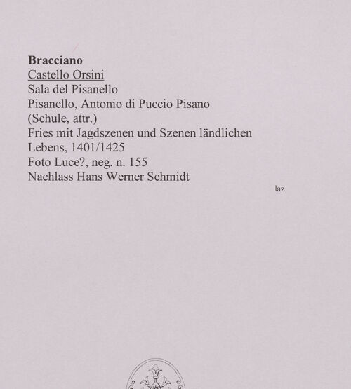 Rückseite von Luce? [https://www.deutsche-digitale-bibliothek.de/content/lizenzen/rv-ez/] Szenen aus dem höfischen Leben auf dem Land - Westwand (Wand I), Detail: zwei Szenen, bh574471_recto. Foto.