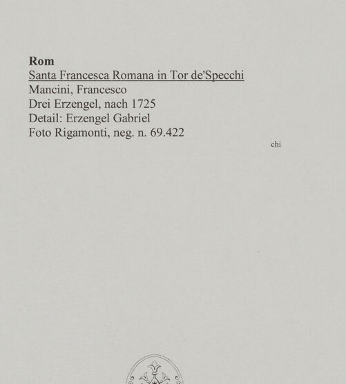 Rückseite von Rigamonti [https://www.deutsche-digitale-bibliothek.de/content/lizenzen/rv-fz/] Drei Erzengel - Erzengel Gabriel, bh575962_recto. Foto.