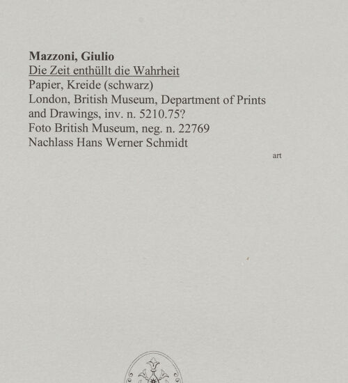 Rückseite von British Museum [https://www.deutsche-digitale-bibliothek.de/content/lizenzen/rv-ez/] Die Zeit enthüllt die Wahrheit - Gesamtansicht, bh576565_recto. Foto.