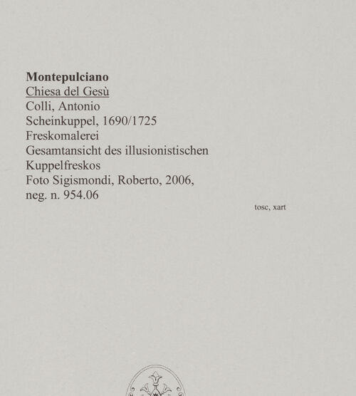 Rückseite von Sigismondi, Roberto [http://creativecommons.org/licenses/by-nc-sa/4.0/] Scheinkuppel - Gesamtansicht des illusionistischen Kuppelfreskos, bh577244_recto. Foto: Sigismondi, Roberto.