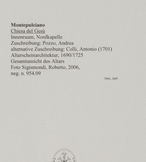 Rückseite von Sigismondi, Roberto [http://creativecommons.org/licenses/by-nc-sa/4.0/] Altarscheinarchitektur - Gesamtansicht des Altars, bh577245_recto. Foto: Sigismondi, Roberto.