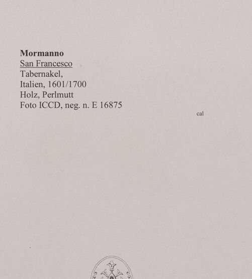 Rückseite von ICCD [https://www.deutsche-digitale-bibliothek.de/content/lizenzen/rv-ez/] Tabernakel - Gesamtansicht, bh578255_recto. Foto.