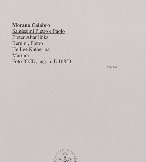 Rückseite von ICCD [https://www.deutsche-digitale-bibliothek.de/content/lizenzen/rv-ez/] Heilige Katherina - Gesamtansicht, bh578984_recto. Foto.