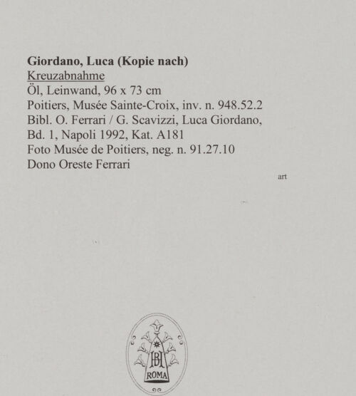 Rückseite von Musée de Poitiers [https://www.deutsche-digitale-bibliothek.de/content/lizenzen/rv-ez/] Kreuzabnahme - , bh579637_recto. Foto.