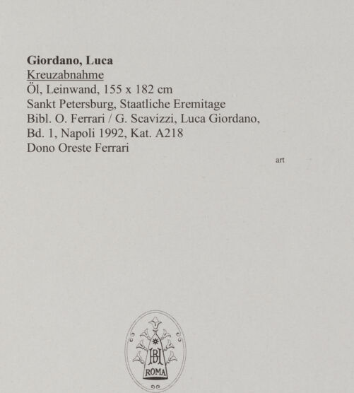 Rückseite von unbekannt [https://www.deutsche-digitale-bibliothek.de/content/lizenzen/rv-ez/] Kreuzabnahme - , bh579669_recto. Foto.