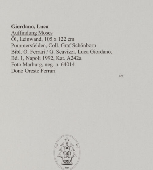 Rückseite von Foto Marburg [https://www.deutsche-digitale-bibliothek.de/content/lizenzen/rv-ez/] Auffindung Moses - , bh579689_recto. Foto.