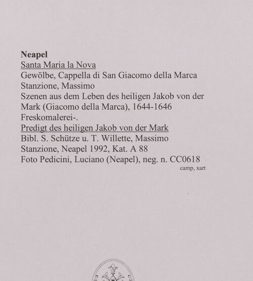 Rückseite von Pedicini, Luciano [https://www.deutsche-digitale-bibliothek.de/content/lizenzen/rv-ez/] Szenen aus dem Leben des heiligen Jakob von der Mark (Giacomo della Marca)Predigt des heiligen Jakob von der Mark - Gesamtansicht, bh581402_recto. Foto: Pedicini, Luciano.