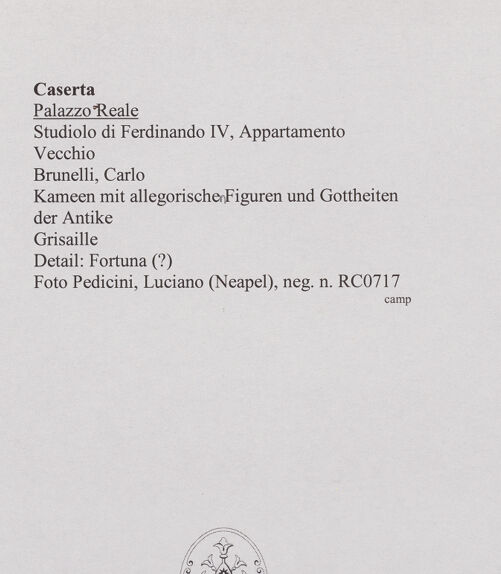 Rückseite von Pedicini, Luciano [https://www.deutsche-digitale-bibliothek.de/content/lizenzen/rv-ez/] Kameen mit allegorischen Figuren und antiken GottheitenAbundantia (Überfluß) - Gesamtansicht, bh582196_recto. Foto: Pedicini, Luciano.