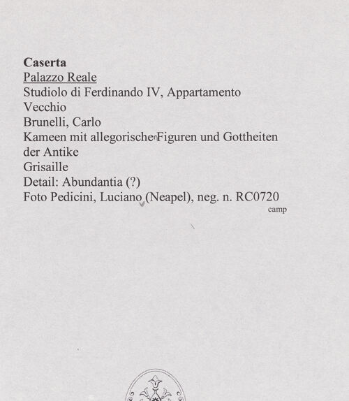 Rückseite von Pedicini, Luciano [https://www.deutsche-digitale-bibliothek.de/content/lizenzen/rv-ez/] Kameen mit allegorischen Figuren und antiken GottheitenLiberalitas - Gesamtansicht, bh582199_recto. Foto: Pedicini, Luciano.