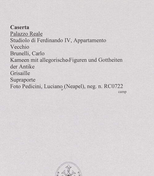 Rückseite von Pedicini, Luciano [https://www.deutsche-digitale-bibliothek.de/content/lizenzen/rv-ez/] Kameen mit allegorischen Figuren und antiken GottheitenApollo, Diana und Venus (?) - Gesamtansicht, bh582201_recto. Foto: Pedicini, Luciano.