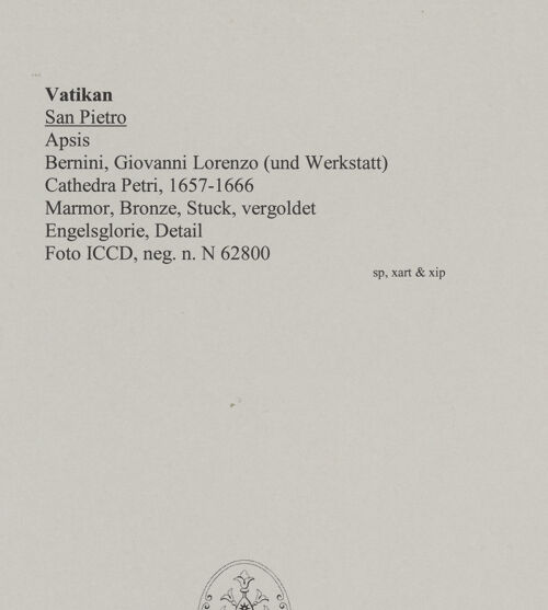 Rückseite von ICCD [https://www.deutsche-digitale-bibliothek.de/content/lizenzen/rv-ez/] Cathedra PetriEngelsglorie - Detail, bh582687_recto. Foto.