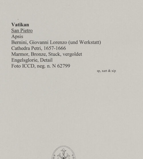 Rückseite von ICCD [https://www.deutsche-digitale-bibliothek.de/content/lizenzen/rv-ez/] Cathedra PetriEngelsglorie - Detail, bh582688_recto. Foto.