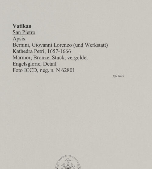 Rückseite von ICCD [https://www.deutsche-digitale-bibliothek.de/content/lizenzen/rv-ez/] Cathedra PetriEngelsglorie - Detail, bh582690_recto. Foto.