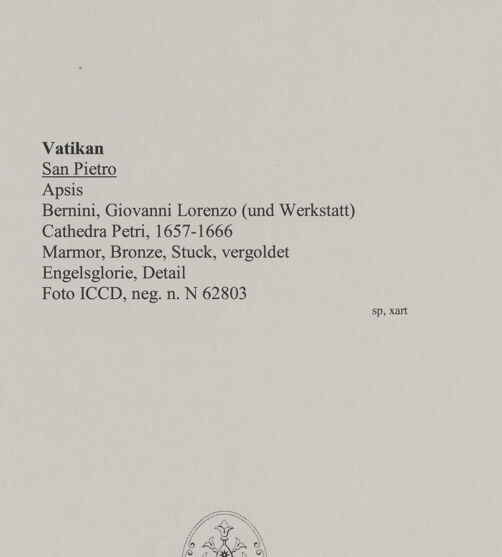 Rückseite von ICCD [https://www.deutsche-digitale-bibliothek.de/content/lizenzen/rv-ez/] Cathedra PetriEngelsglorie - Detail, bh582694_recto. Foto.