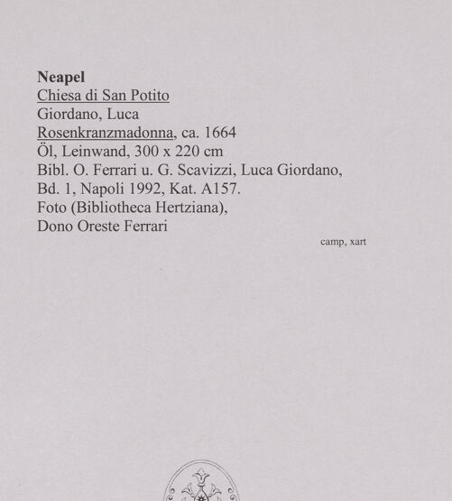 Rückseite von unbekannt [https://www.deutsche-digitale-bibliothek.de/content/lizenzen/rv-fz/] Rosenkranzmadonna - Gesamtansicht, bh586375_recto. Foto.