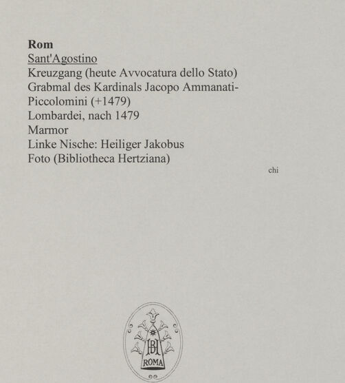 Rückseite von unbekannt [https://www.deutsche-digitale-bibliothek.de/content/lizenzen/rv-fz/] Grabmal des Kardinals Jacopo Ammanati-Piccolomini (+1479)NischenfigurenLinke Nische: Heiliger Jakobus - , bh586401_recto. Foto.