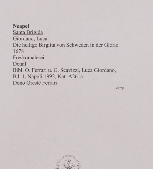 Rückseite von unbekannt [https://www.deutsche-digitale-bibliothek.de/content/lizenzen/rv-ez/] Die heilige Birgitta von Schweden in der Glorie - Detail, bh586741_recto. Foto.