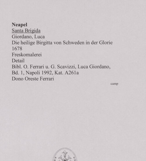 Rückseite von unbekannt [https://www.deutsche-digitale-bibliothek.de/content/lizenzen/rv-ez/] Die heilige Birgitta von Schweden in der Glorie - Detail, bh586745_recto. Foto.