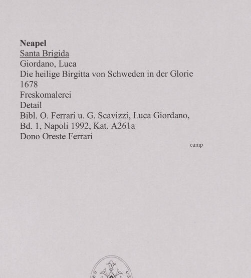 Rückseite von unbekannt [https://www.deutsche-digitale-bibliothek.de/content/lizenzen/rv-ez/] Die heilige Birgitta von Schweden in der Glorie - Detail, bh586748_recto. Foto.