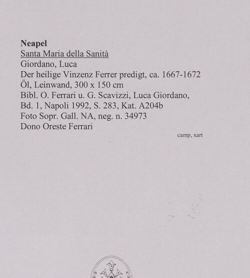 Rückseite von Sopr. BAS NA [https://www.deutsche-digitale-bibliothek.de/content/lizenzen/rv-ez/] Der heilige Vinzenz Ferrer predigt - Gesamtansicht, bh586771_recto. Foto.