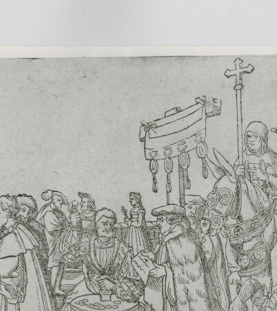 Rückseite von Staatliche Museen zu Berlin - Preußischer Kulturbesitz, Kupferstichkabinett [https://www.deutsche-digitale-bibliothek.de/content/lizenzen/rv-ez/] Flugblatt: Ablasshandel - Detail, bh587529. Foto: Anders, Jörg P..