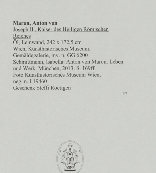 Rückseite von Kunsthistorisches Museum Wien [https://www.deutsche-digitale-bibliothek.de/content/lizenzen/rv-ez/] Joseph II., Kaiser des Heiligen Römischen Reiches - , bh588536_recto. Foto.