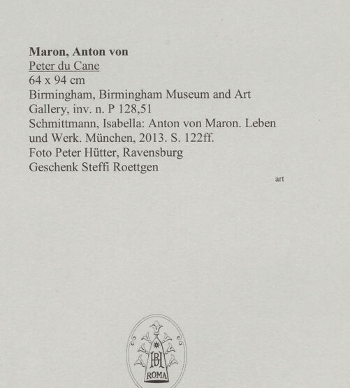 Rückseite von Hütter, Peter (Ravensburg) [https://www.deutsche-digitale-bibliothek.de/content/lizenzen/rv-ez/] Peter du Cane - , bh588537_recto. Foto: Hütter, Peter (Ravensburg).