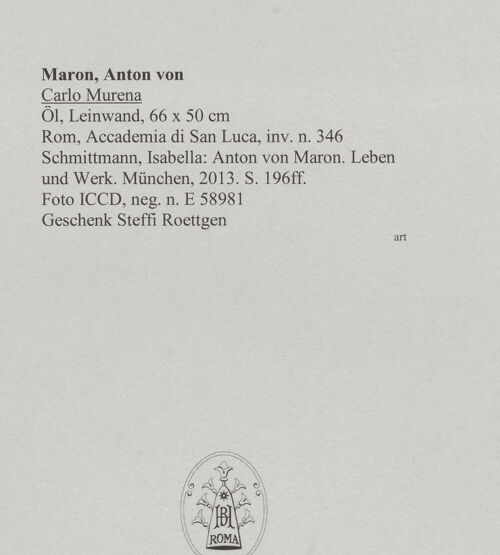 Rückseite von ICCD [https://www.deutsche-digitale-bibliothek.de/content/lizenzen/rv-ez/] Carlo Murena - , bh588545_recto. Foto.