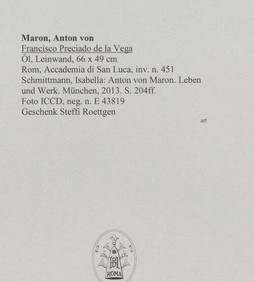 Rückseite von ICCD [https://www.deutsche-digitale-bibliothek.de/content/lizenzen/rv-ez/] Francisco Preciado de la Vega - , bh588549_recto. Foto.