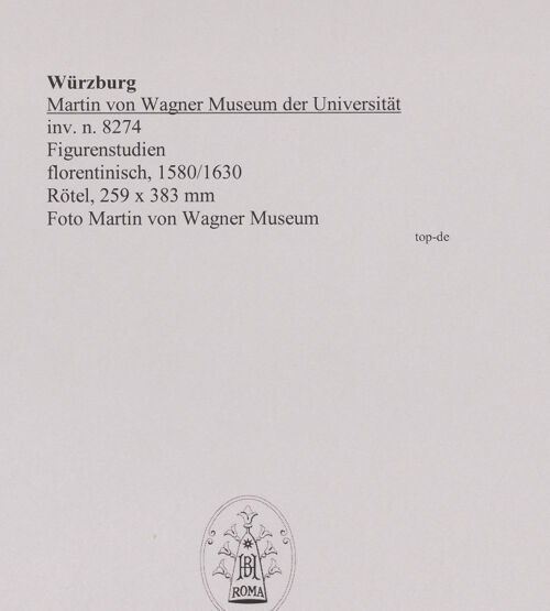 Rückseite von Martin von Wagner Museum [https://www.deutsche-digitale-bibliothek.de/content/lizenzen/rv-ez/] Figurenstudien - , bh588728_recto. Foto.