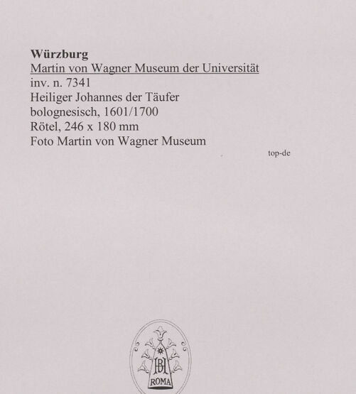 Rückseite von Martin von Wagner Museum [https://www.deutsche-digitale-bibliothek.de/content/lizenzen/rv-ez/] Heiliger Johannes der Täufer - , bh588772_recto. Foto.