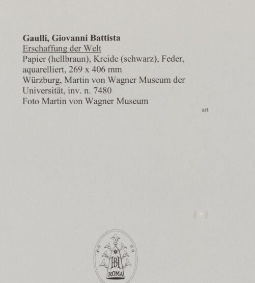 Rückseite von Martin von Wagner Museum [https://www.deutsche-digitale-bibliothek.de/content/lizenzen/rv-ez/] Erschaffung der Welt - , bh588780_recto. Foto.