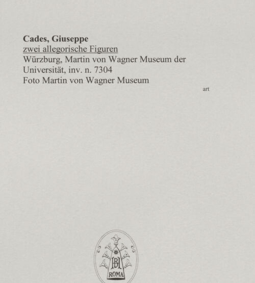Rückseite von Martin von Wagner Museum [https://www.deutsche-digitale-bibliothek.de/content/lizenzen/rv-ez/] zwei allegorische Figuren - , bh588890_recto. Foto.