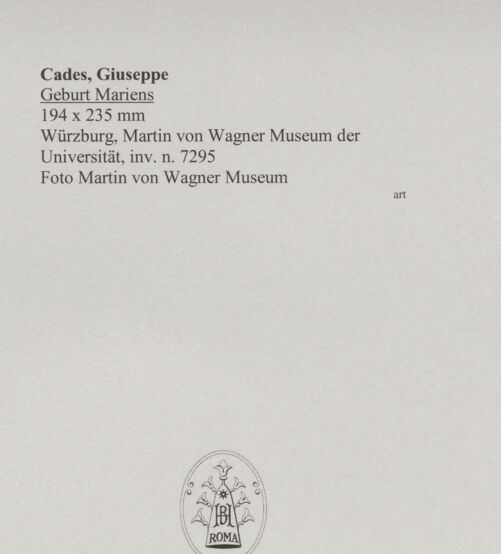 Rückseite von Martin von Wagner Museum [https://www.deutsche-digitale-bibliothek.de/content/lizenzen/rv-ez/] Geburt Mariens - , bh588949_recto. Foto.