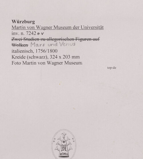 Rückseite von Martin von Wagner Museum [https://www.deutsche-digitale-bibliothek.de/content/lizenzen/rv-ez/] Mars und Venus - , bh588951_recto. Foto.