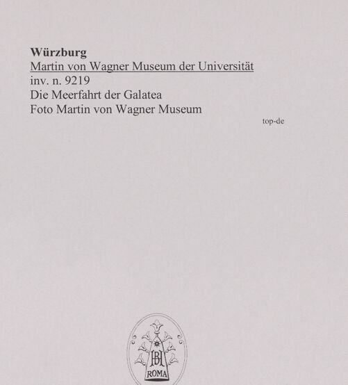 Rückseite von Martin von Wagner Museum [https://www.deutsche-digitale-bibliothek.de/content/lizenzen/rv-ez/] Die Meerfahrt der Galatea - , bh589004_recto. Foto.