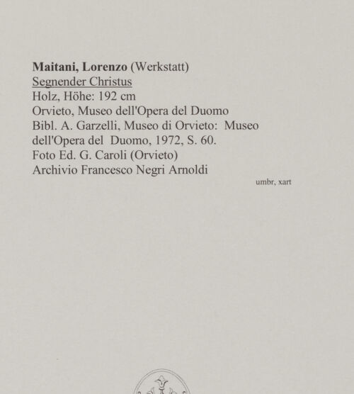 Rückseite von Ed. G. Caroli [https://www.deutsche-digitale-bibliothek.de/content/lizenzen/rv-ez/] Segnender Christus - Gesamtansicht, bh589045_recto. Foto.