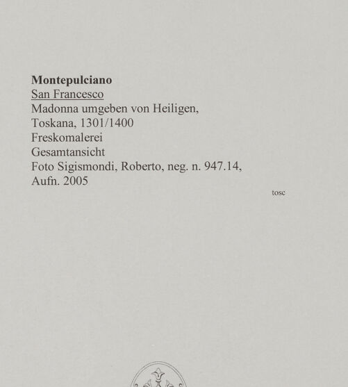 Rückseite von Sigismondi, Roberto [https://rightsstatements.org/page/CNE/1.0/] Madonna umgeben von Heiligen - Gesamtansicht, bh589645_recto. Foto: Sigismondi, Roberto.