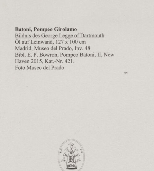 Rückseite von Museo del Prado [https://www.deutsche-digitale-bibliothek.de/content/lizenzen/rv-ez/] Bildnis des George Legge of Dartmouth - , bh590043_recto. Foto.