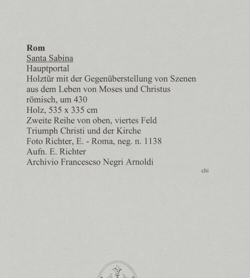 Rückseite von Richter, Ernesto [https://www.deutsche-digitale-bibliothek.de/content/lizenzen/rv-fz/] Holztür mit der Gegenüberstellung von Szenen aus dem Leben von Moses und ChristusTriumph Christi und der Kirche - , bh590594_recto. Foto: Richter, Ernesto.