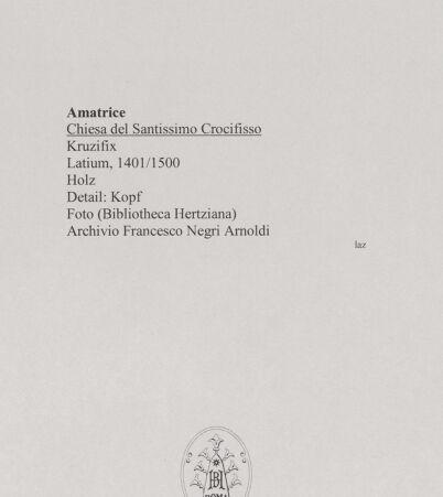 Rückseite von unbekannt [https://www.deutsche-digitale-bibliothek.de/content/lizenzen/rv-fz/] Kruzifix - Detail: Kopf, bh590889_recto. Foto.