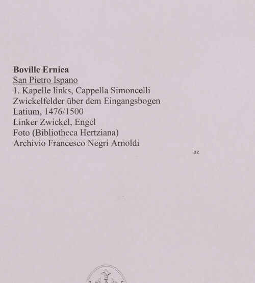 Rückseite von unbekannt [https://www.deutsche-digitale-bibliothek.de/content/lizenzen/rv-fz/] Ausstattung der Cappella SimoncelliZwei adorierende EngelEngel - Gesamtansicht, bh590932_recto. Foto.