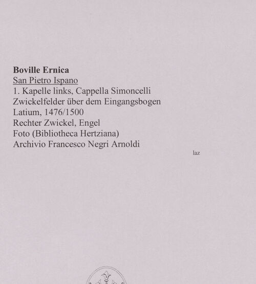 Rückseite von unbekannt [https://www.deutsche-digitale-bibliothek.de/content/lizenzen/rv-fz/] Ausstattung der Cappella SimoncelliZwei adorierende EngelEngel - Gesamtansicht, bh590933_recto. Foto.