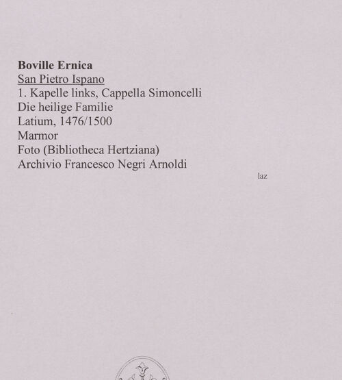 Rückseite von unbekannt [https://www.deutsche-digitale-bibliothek.de/content/lizenzen/rv-fz/] Ausstattung der Cappella SimoncelliMadonna - Gesamtansicht, bh590934_recto. Foto.