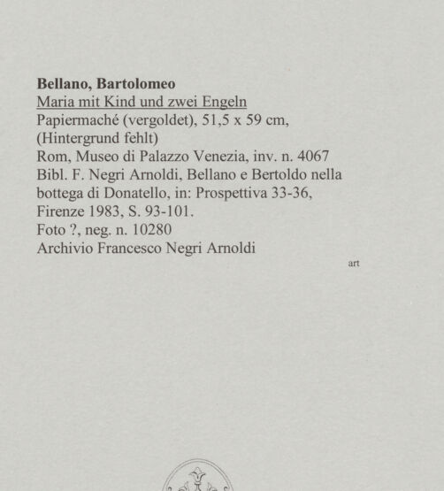 Rückseite von  [https://www.deutsche-digitale-bibliothek.de/content/lizenzen/rv-ez/] Maria mit Kind und zwei Engeln - , bh591102_recto. Foto.